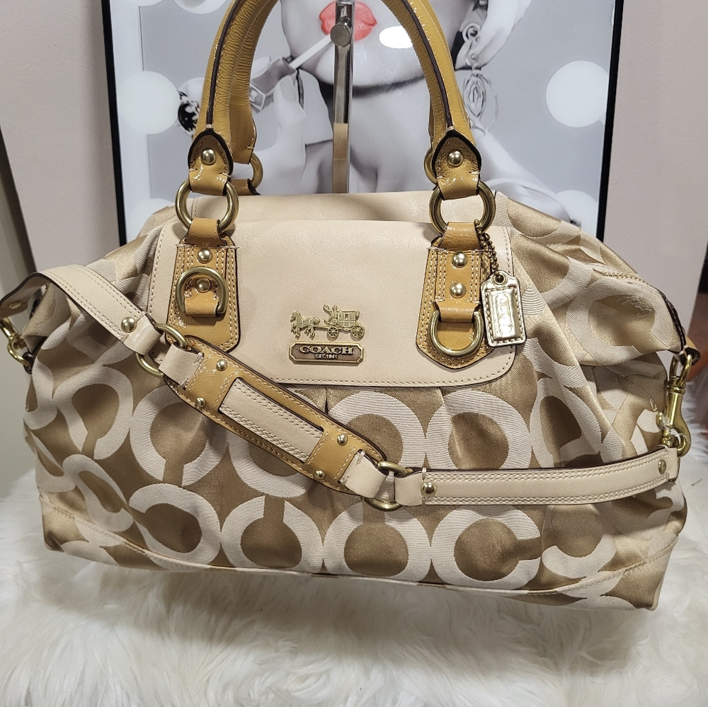 Coach Madison Satchel/Top Handle Bag Beige Bags & Handbags for Women - Picture 7 of 10